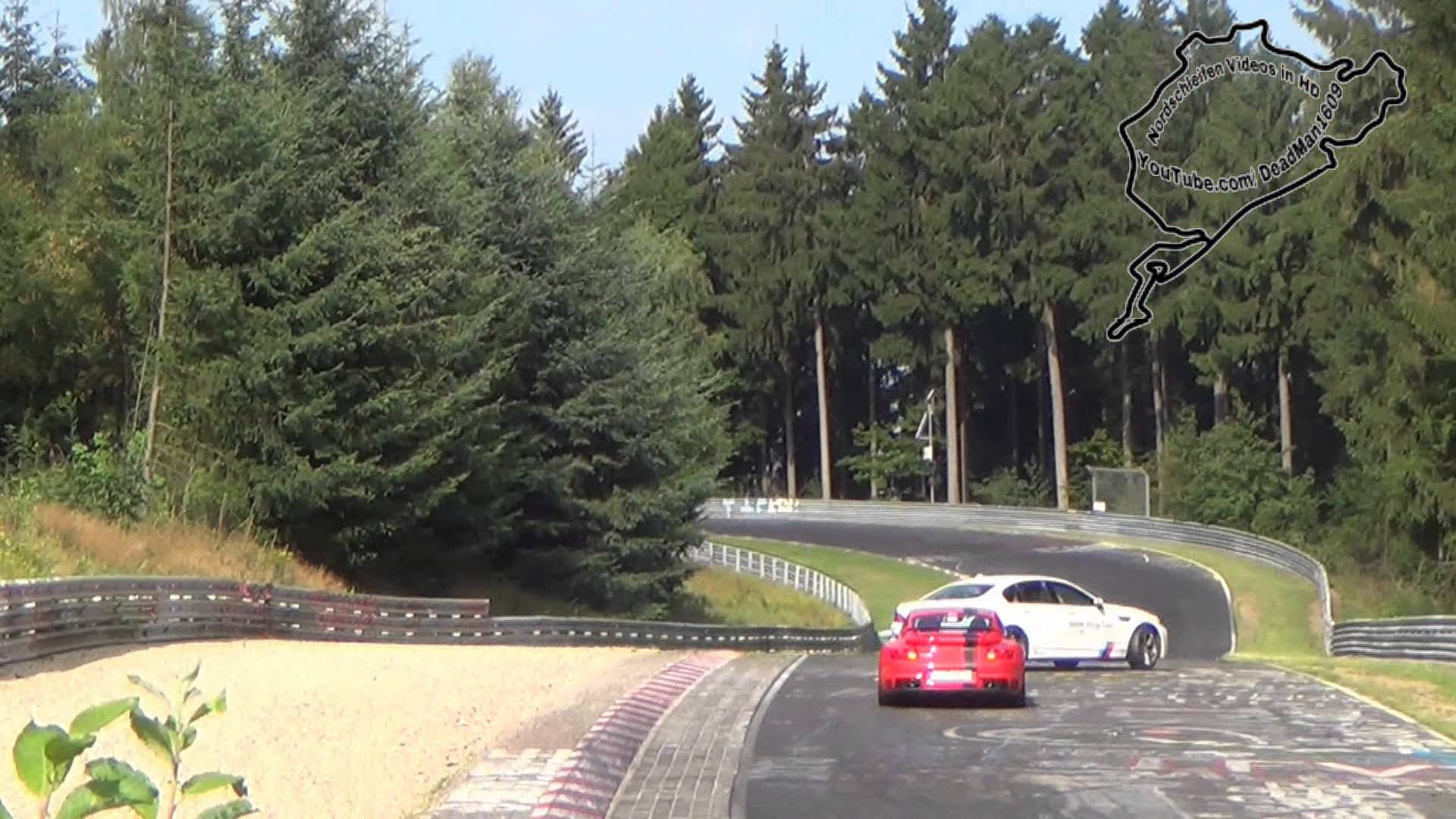 Ouch: Watch this 2013 F10 BMW M5 smack the wall head-on at the ‘Ring