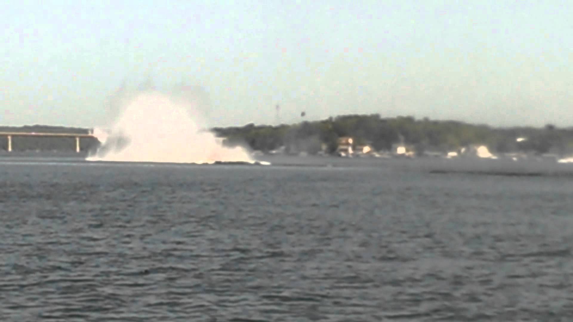 Outerlimits offshore powerboat goes airborne at over 150 MPH, drivers seriously injured