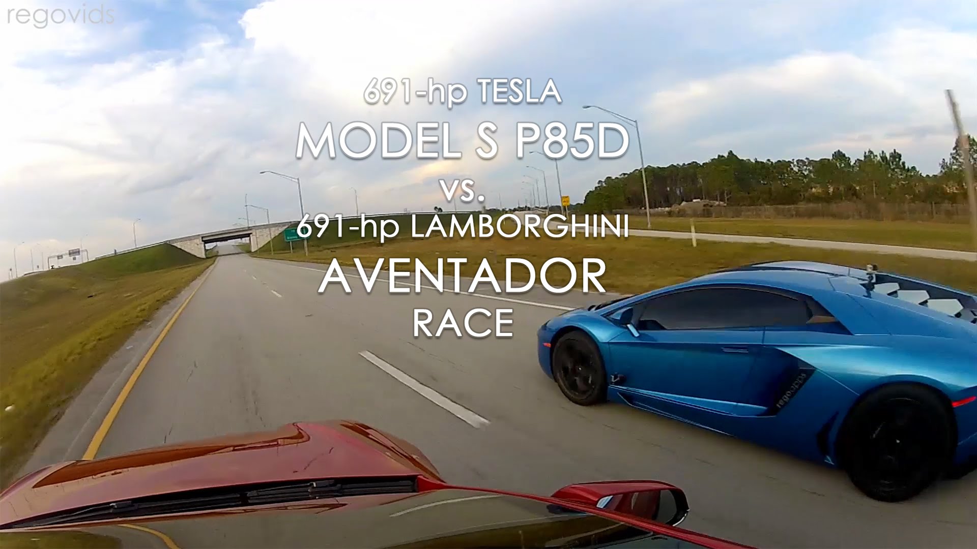 Tesla Model S P85D takes on a Lamborghini Aventador, heads up