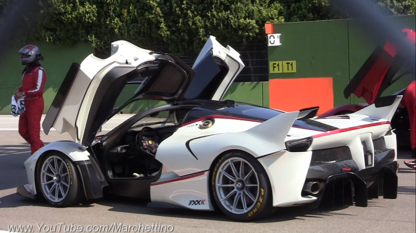 Watch Four Ferrari FXX K Supercars hotlap Imola