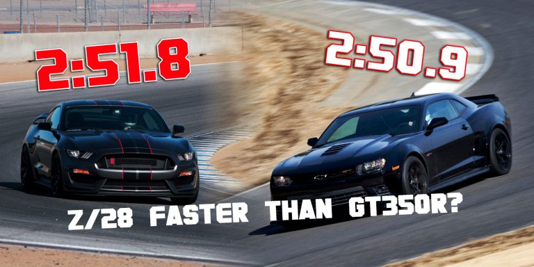 RESULTS LEAKED: 2015 Camaro Z/28 beats the 2016 GT350R by almost a second during the Car & Driver Lightning Lap competition.